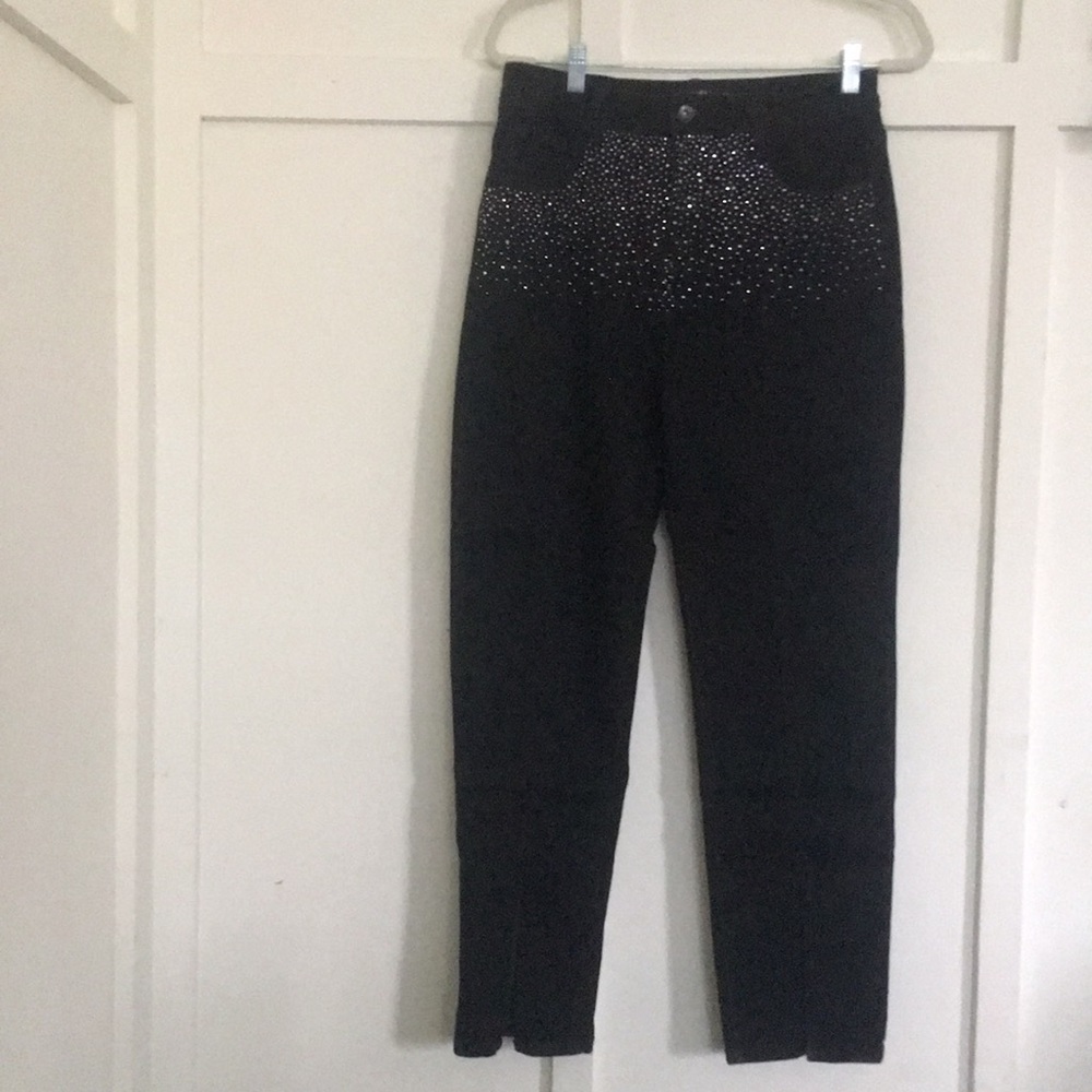 L&B black jeans split at the hem Sz 12